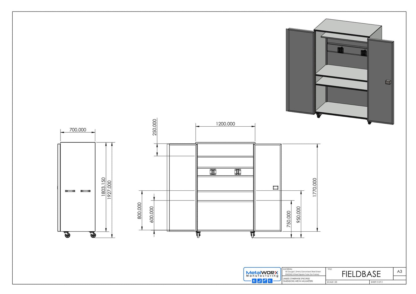 FIELDBASE 1200 - mobile site office toolbox