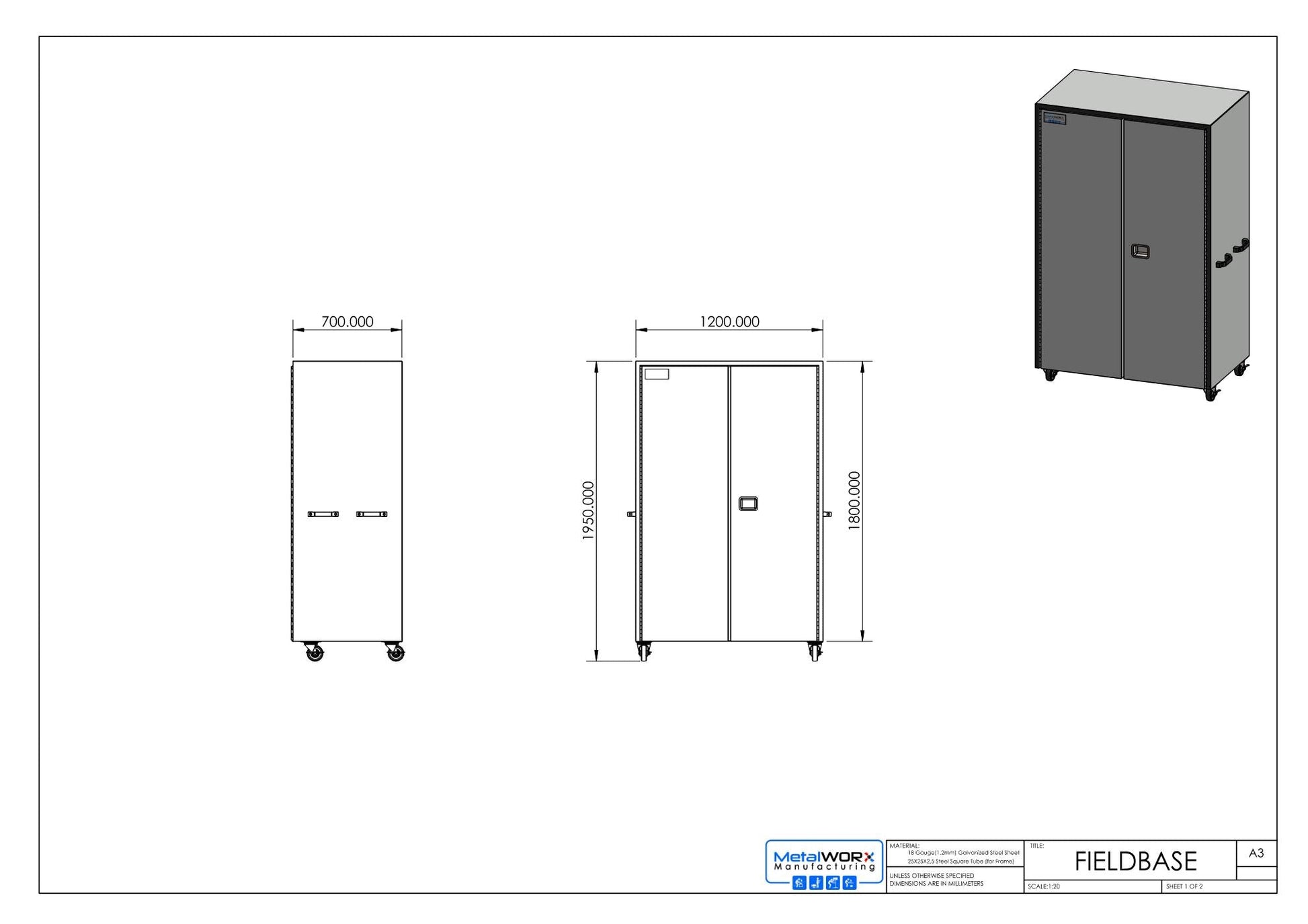 FIELDBASE 1200 - mobile site office toolbox