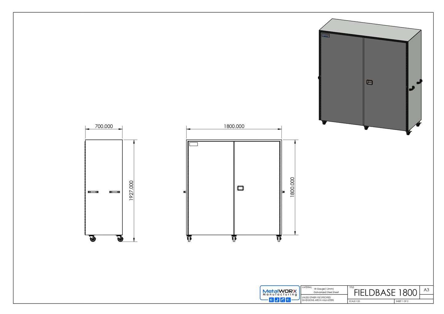 FIELDBASE 1800 - Mobile Site Office Tool Box