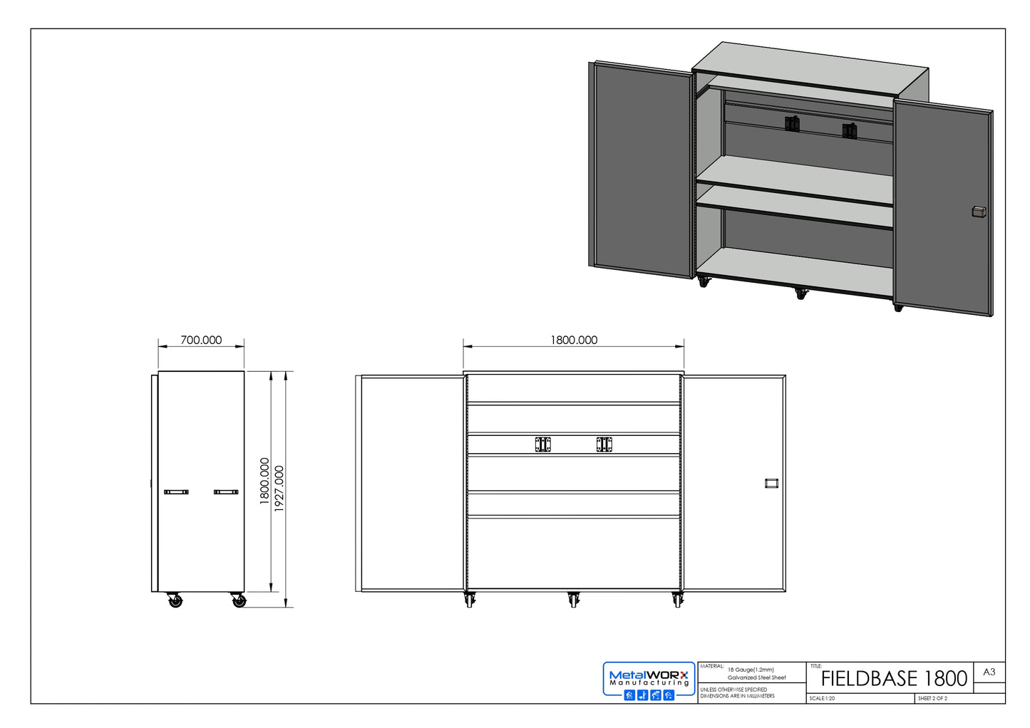 FIELDBASE 1800 - Mobile Site Office Tool Box